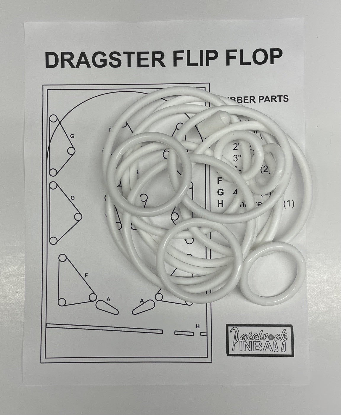 Arco Falc Dragster Flip Flop Pinball Machine Rubber Ring Kit