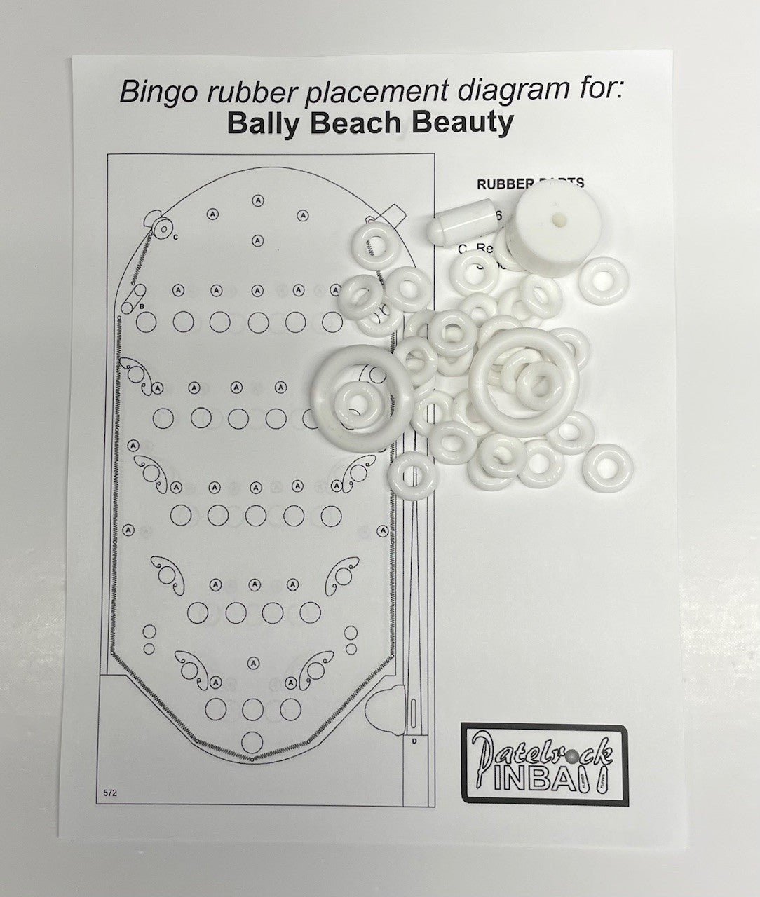 Bally Beach Beauty Bingo Machine Rubber Ring Kit