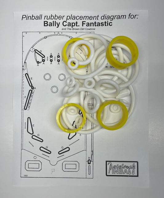 Bally Capt. Fantastic and the Brown Dirt Cowbay Pinball Machine Rubber Ring Kit