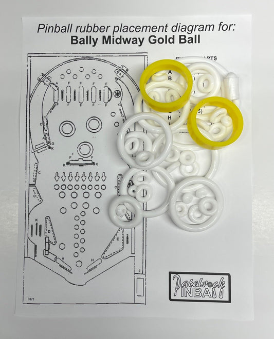 Bally Gold Ball Pinball Machine Rubber Ring Kit