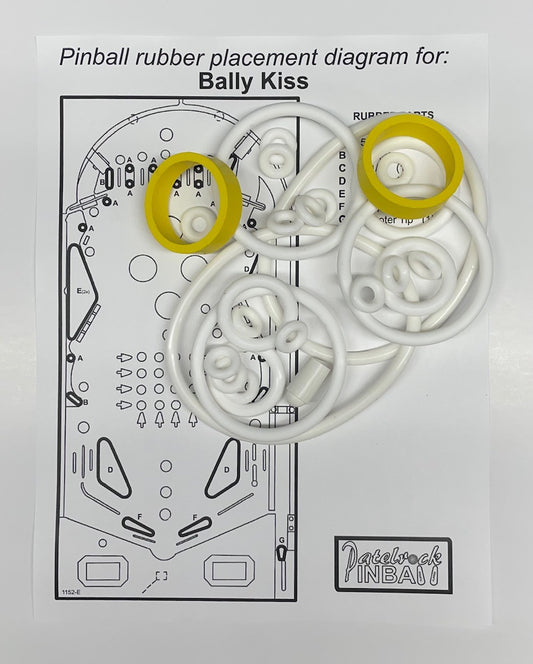 Bally Kiss Pinball Machine Rubber Ring Kit