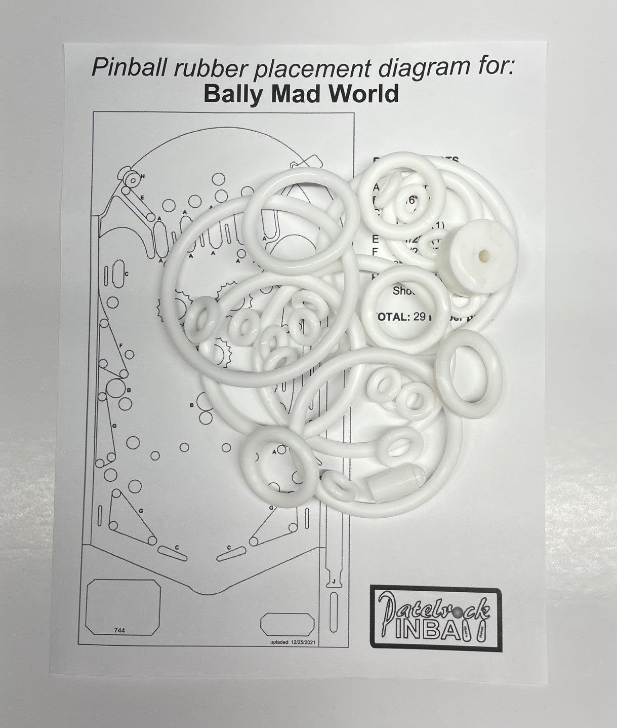 Bally Mad World Pinball Machine Maintenance Kit