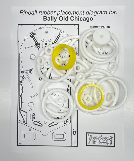 Bally Old Chicago Pinball Machine Rubber Ring Kit