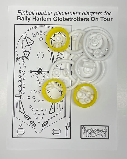 Bally Harlem Globetrotters On Tour Pinball Machine Rubber Ring Kit