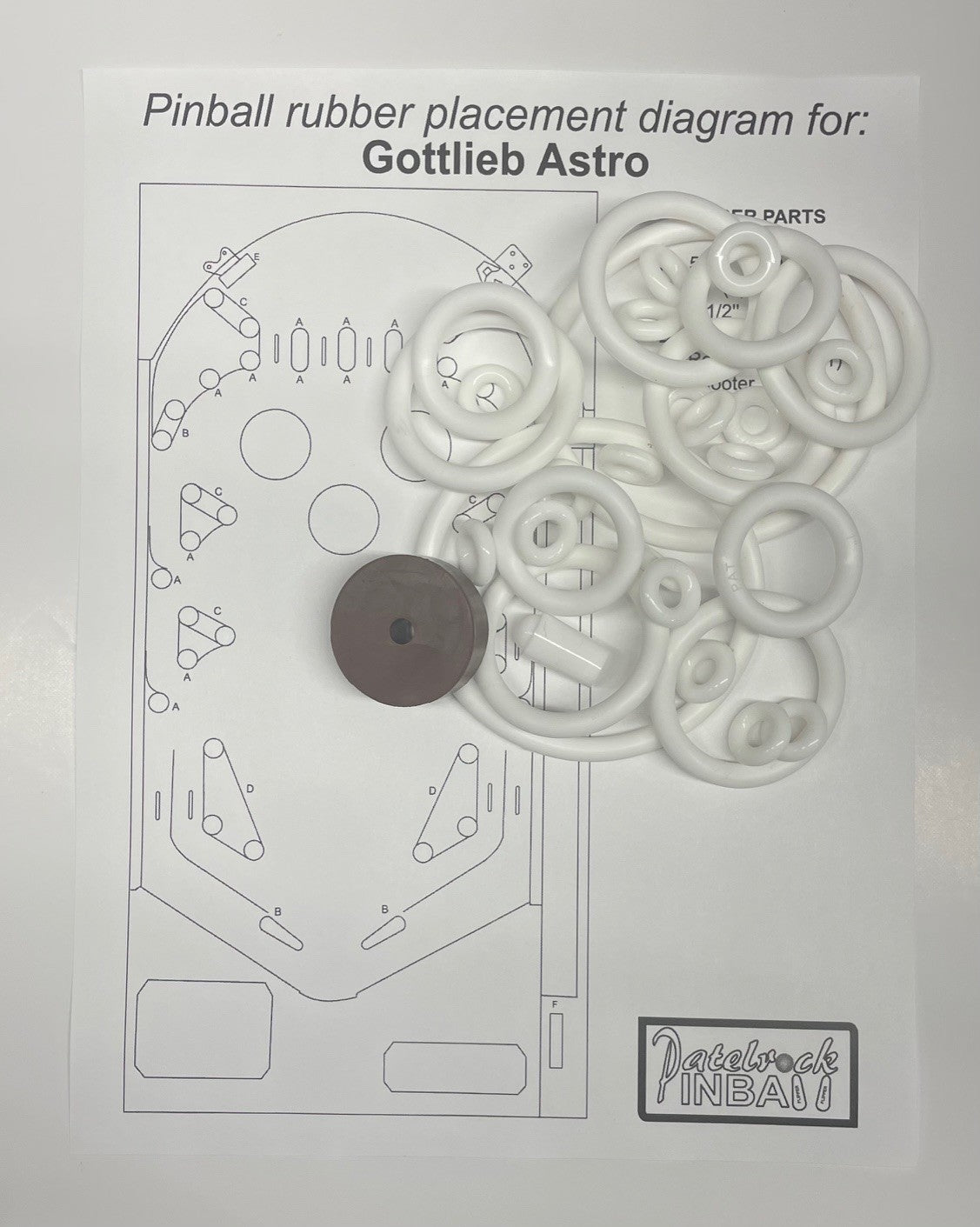 Gottlieb Astro Pinball Machine Rubber Ring Kit