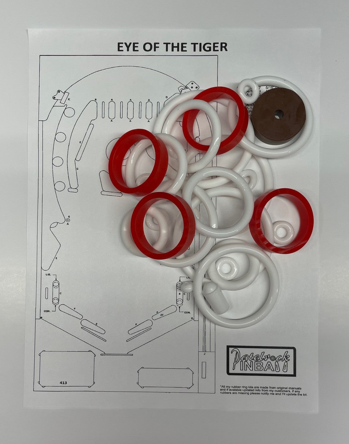 Gottlieb Eye Of The Tiger Pinball Machine Maintenance Kit