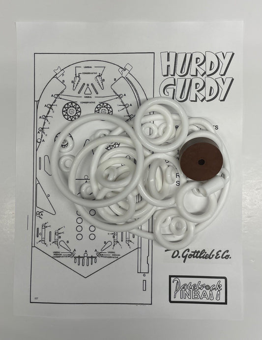 Gottlieb Hurdy Gurdy Pinball Machine Rubber Ring Kit