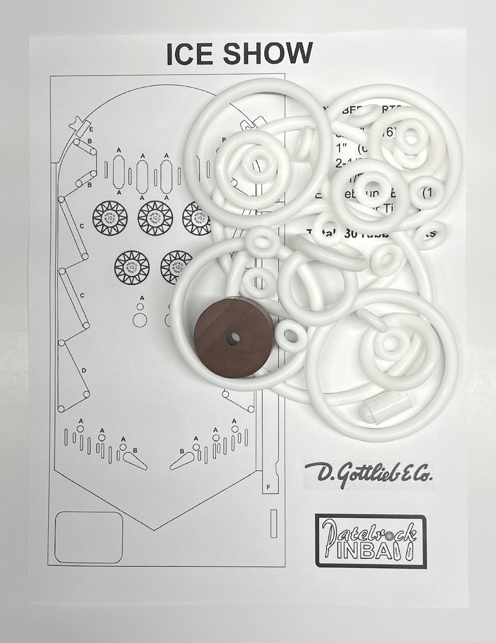 Gottlieb Ice Show Pinball Machine Rubber Ring Kit