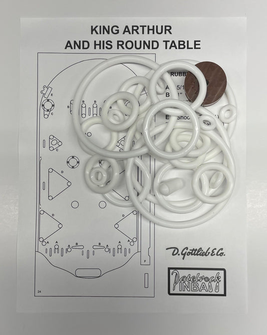 Gottlieb King Arthur and his Round Table Pinball Machine Rubber Ring Kit