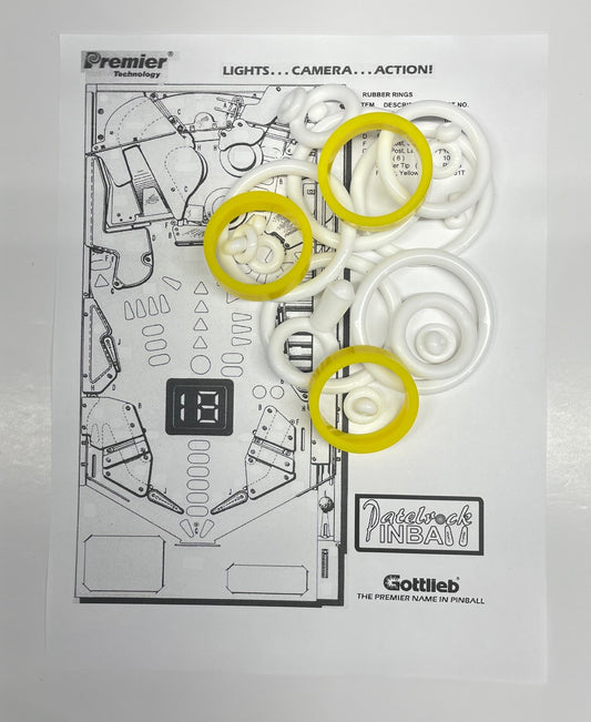 Gottlieb Light Camera Action Pinball Machine Rubber Ring Kit