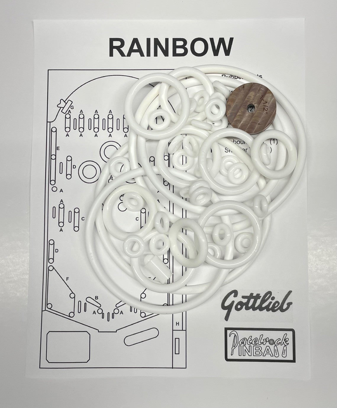 Gottlieb Rainbow Pinball Machine Rubber Ring Kit