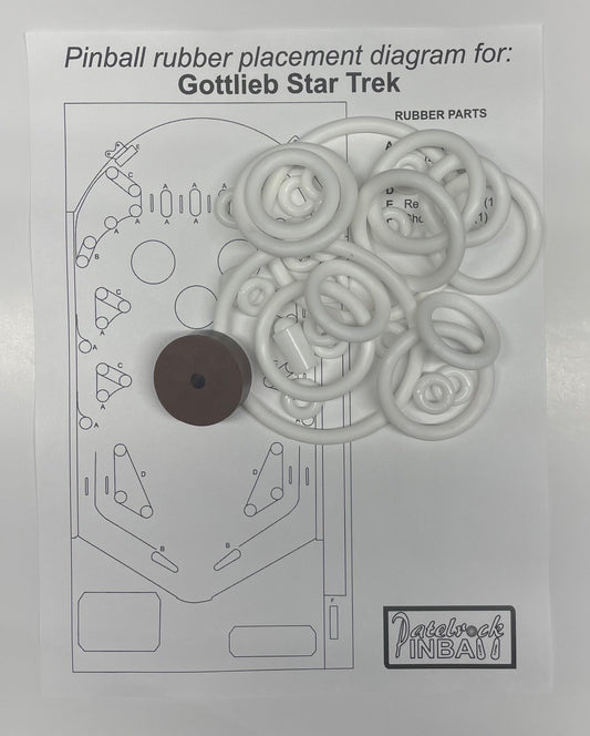 Gottlieb Star Trek Pinball Machine Rubber Ring Kit