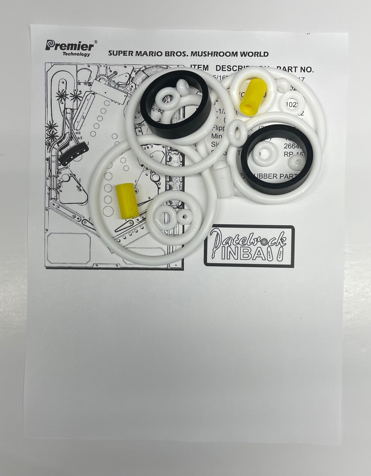 Gottlieb Super Mario Bros. Mushroom World Pinball Machine Maintenance Kit