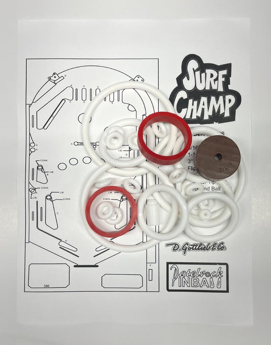 Gottlieb Surf Champ Pinball Machine Rubber Ring Kit