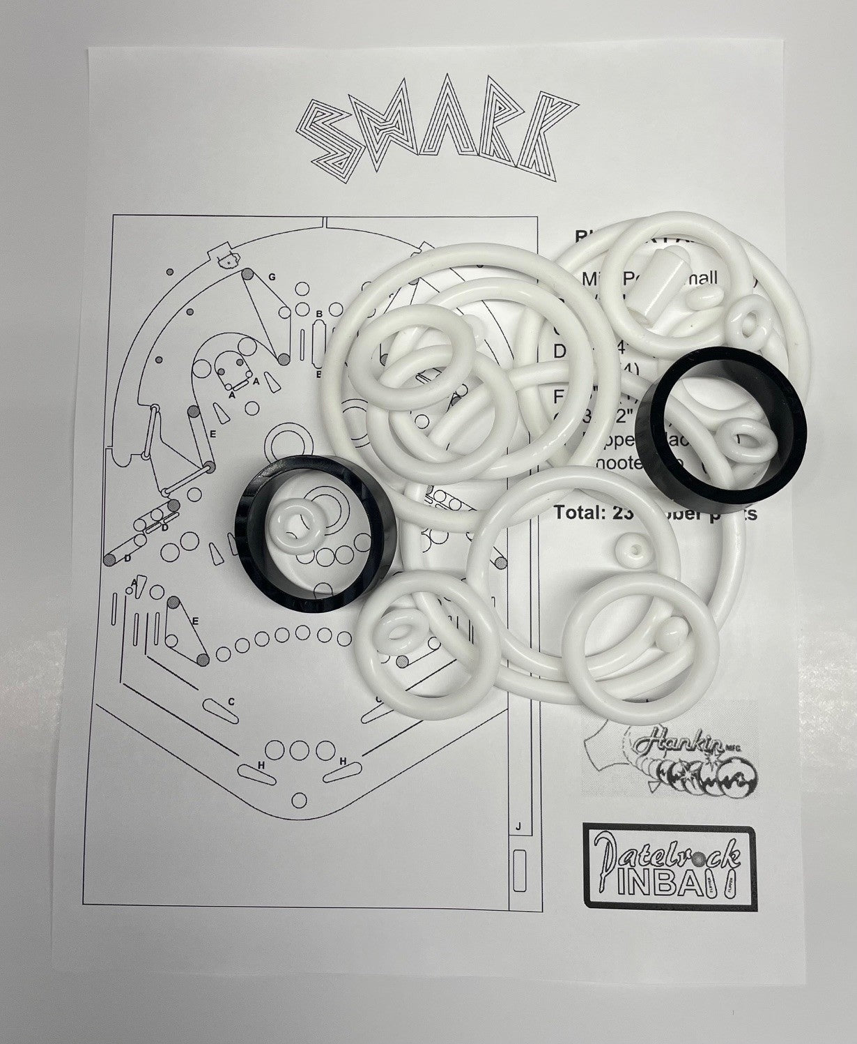Hankin Shark Pinball Machine Rubber Ring Kit