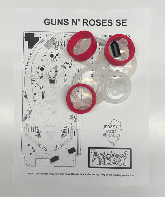Jersey Jack Pinball Guns N' Roses | Standard Edition Pinball Machine Rubber Ring Kit