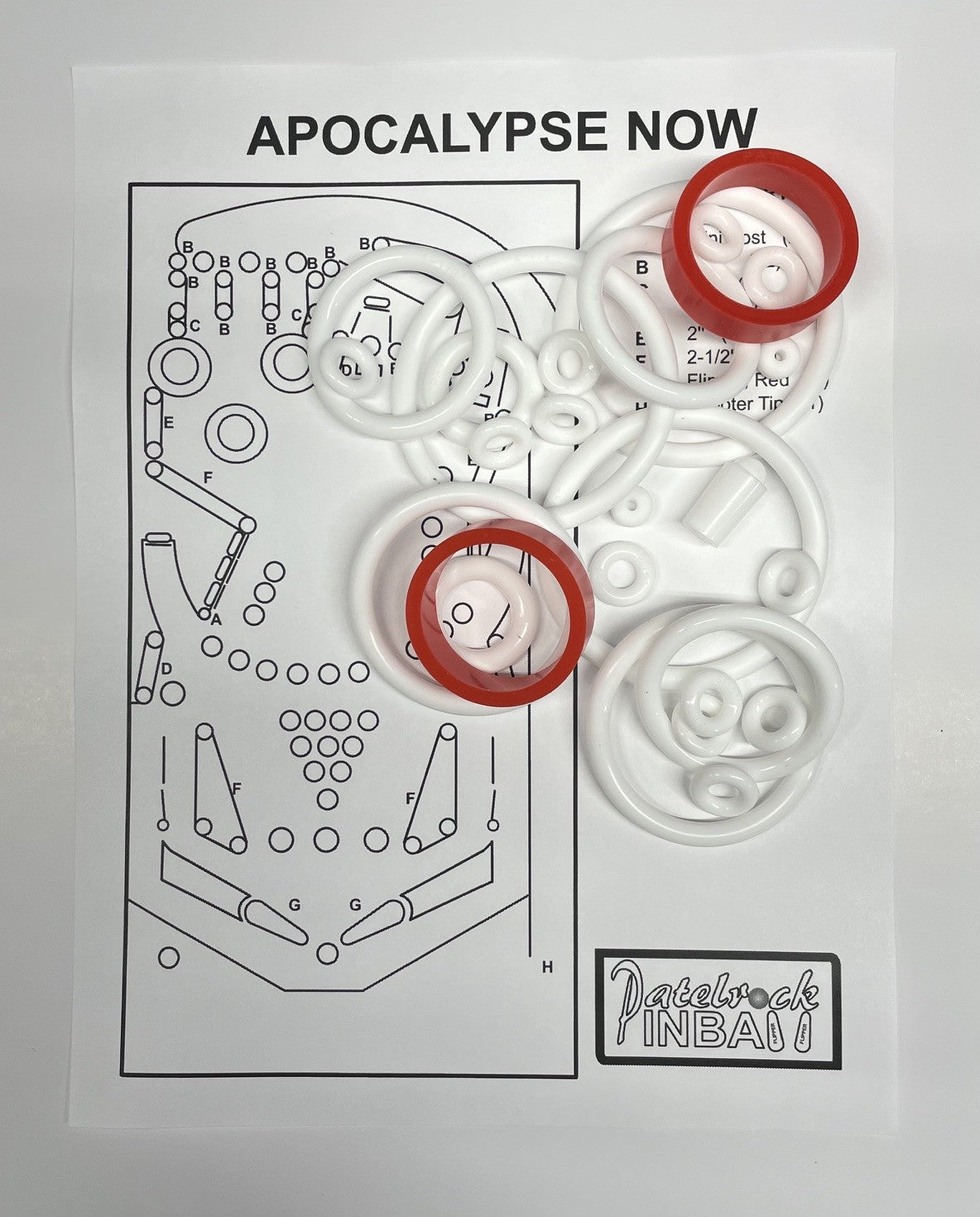 Jeutel Apocalipse Now Pinball Machine Rubber Ring Kit