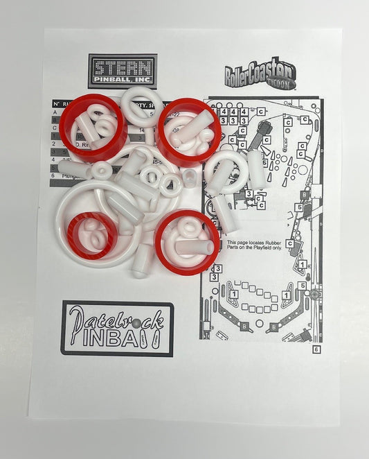 Stern Roller Coaster Tycoon Pinball Machine Rubber Ring Kit
