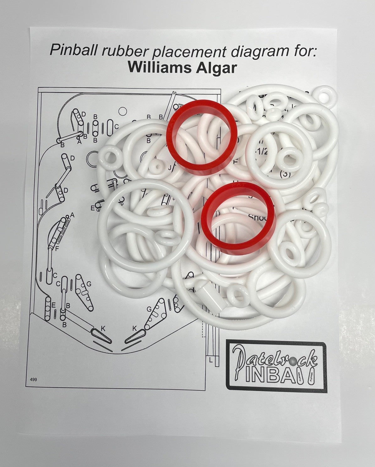 Williams Algar Pinball Machine Rubber Ring Kit