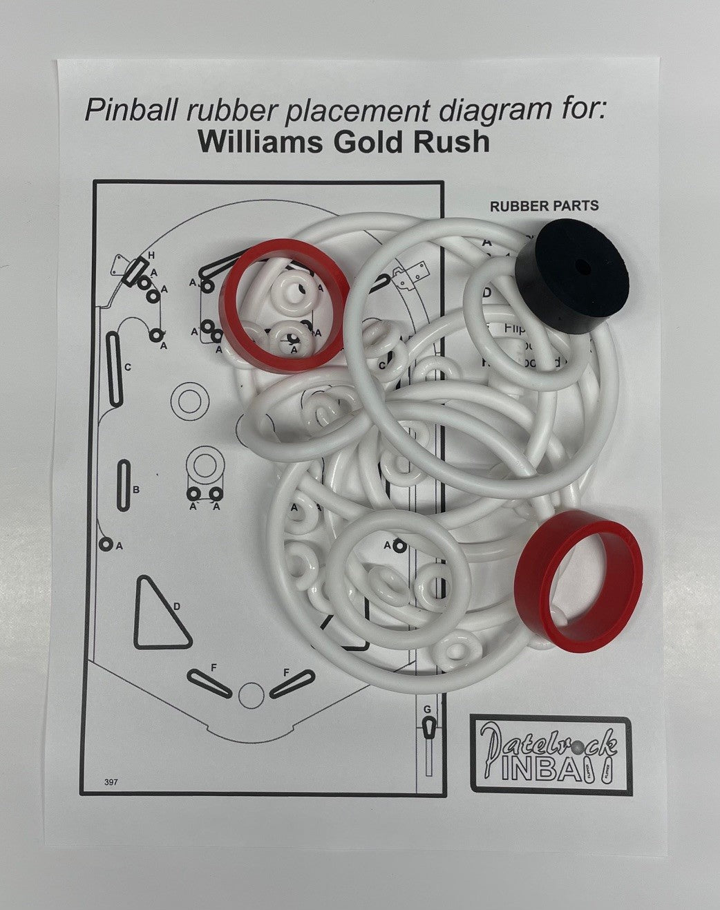 Williams Gold Rush Pinball Machine Rubber Ring Kit
