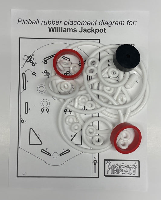 Williams Jackpot Pinball Machine Rubber Ring Kit