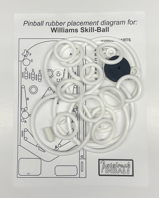 Williams Skill Ball Pinball Machine Rubber Ring Kit