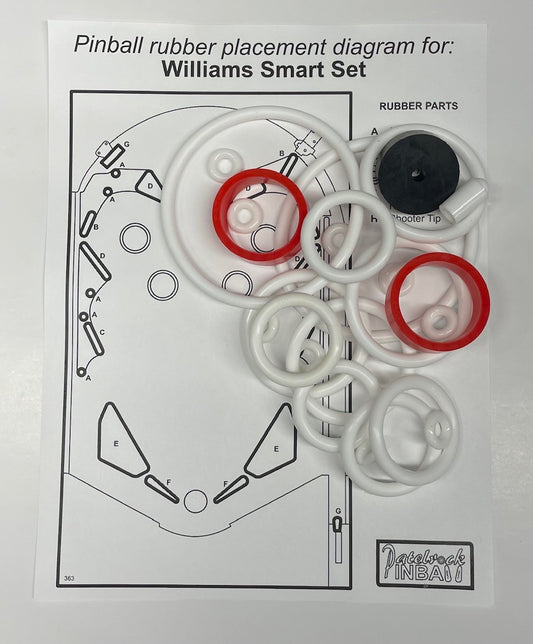 Williams Smart Set Pinball Machine Rubber Ring Kit