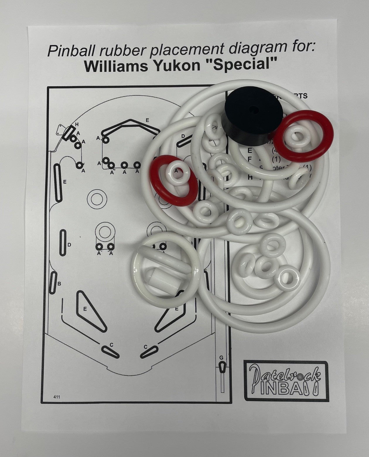 Williams Yukon (Special) Pinball Machine Rubber Ring Kit