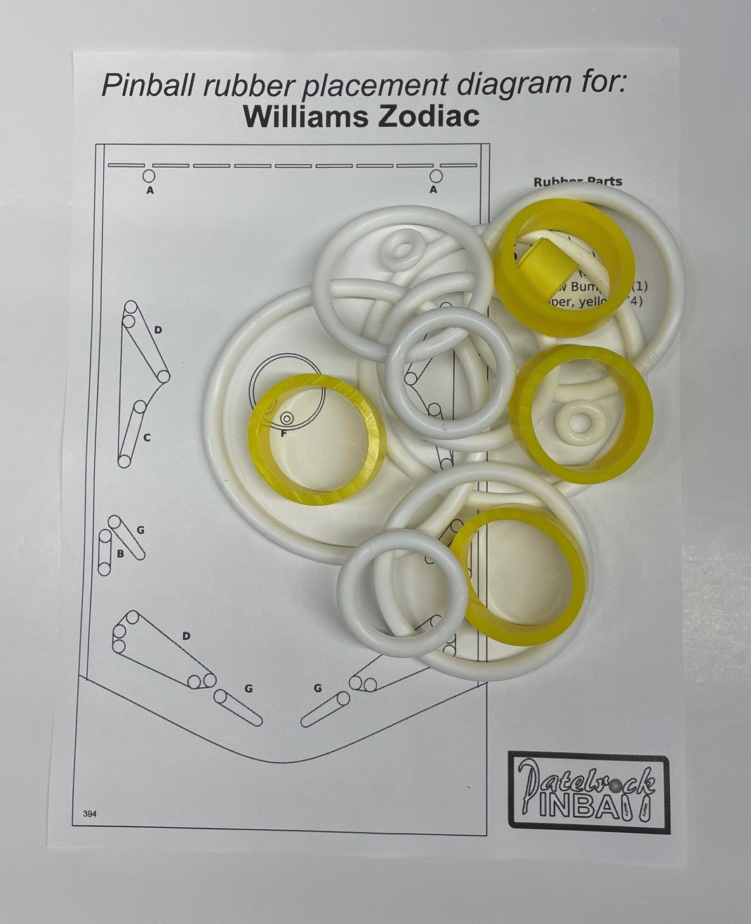 Williams Zodiac Pinball Machine Rubber Ring Kit