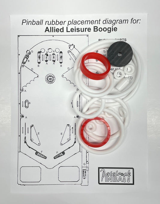 Allied Leisure Boogie Pinball Machine Rubber Ring Kit