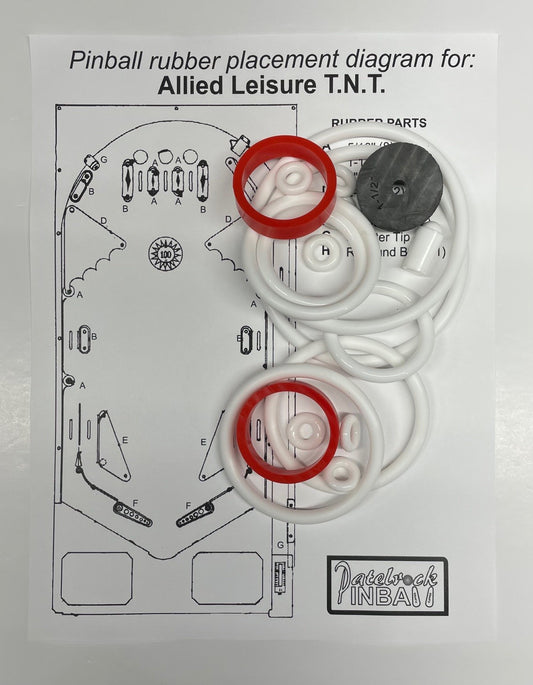 Allied T.N.T. / TNT Pinball Machine Rubber Ring Kit
