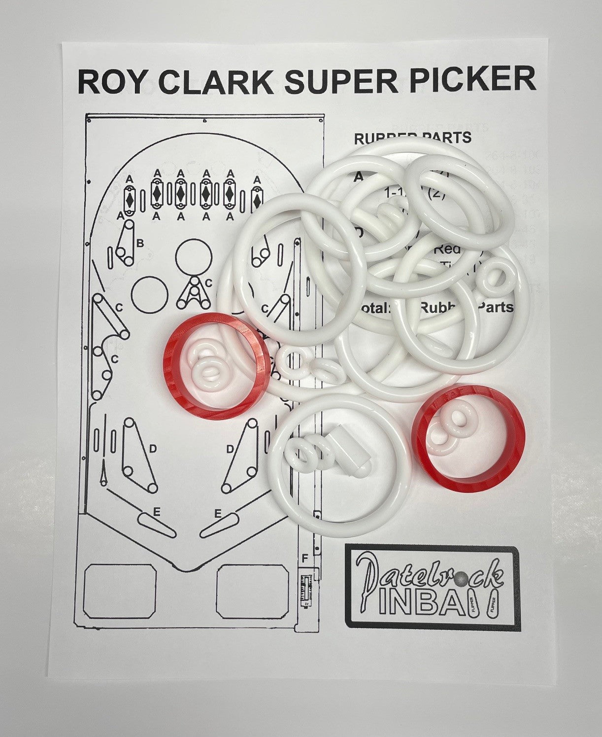 Allied Leisure Roy Clark Super Picker Pinball Machine Rubber Ring Kit