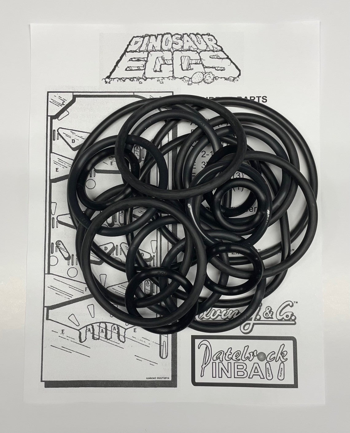 Alvin G. & Co Dinosaur Eggs Pinball Machine Rubber Ring Kit