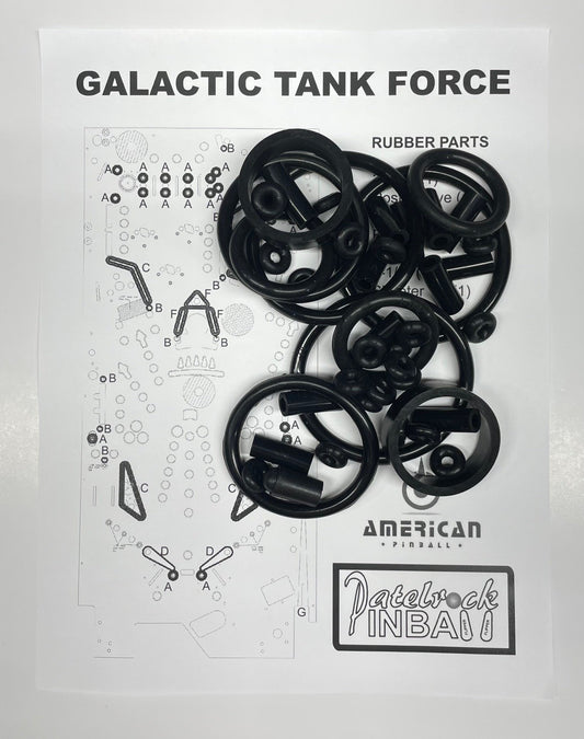 American Pinball Galactic Tank Force Pinball Machine Rubber Ring Kit