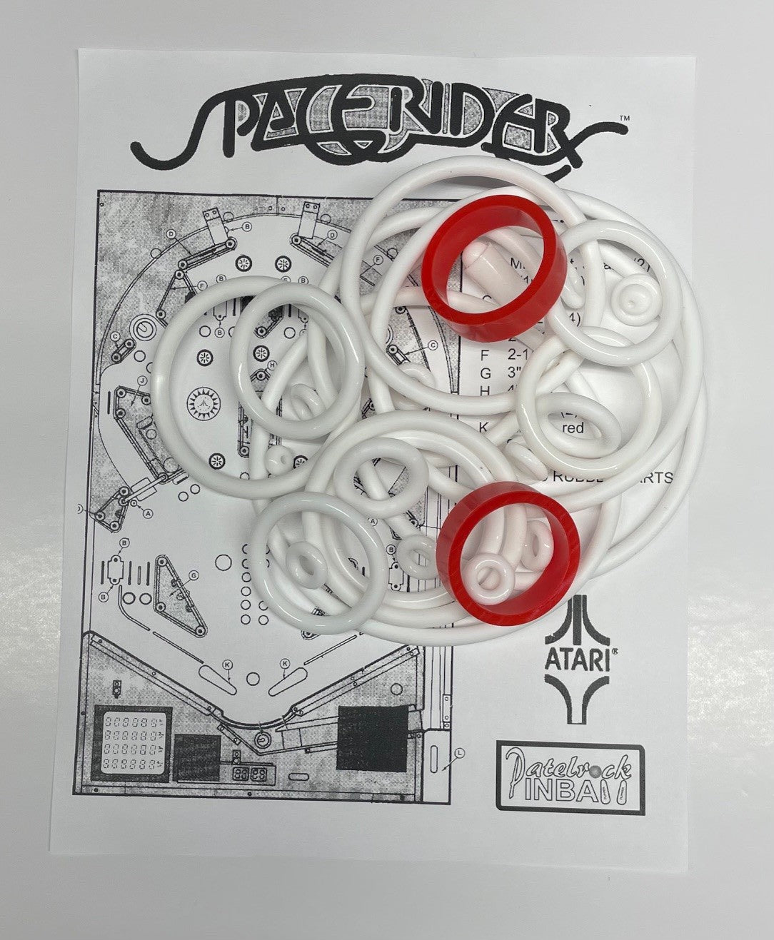 Atari Space Riders Pinball Machine Rubber Ring Kit