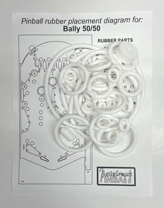 Bally 50/50 Pinball Machine Rubber Ring Kit