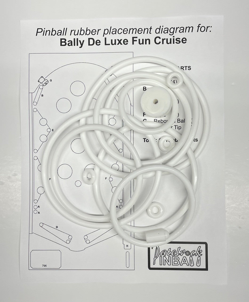 Bally Deluxe Fun Cruise Pinball Machine Rubber Ring Kit