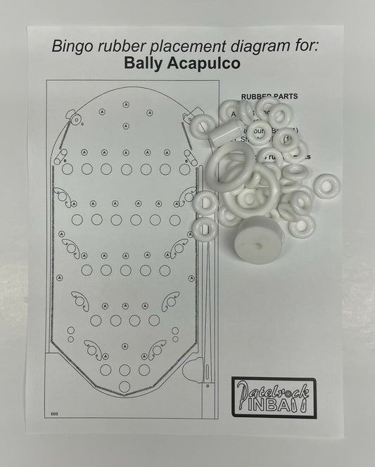 Bally Acapulco Bingo Machine Rubber Ring Kit