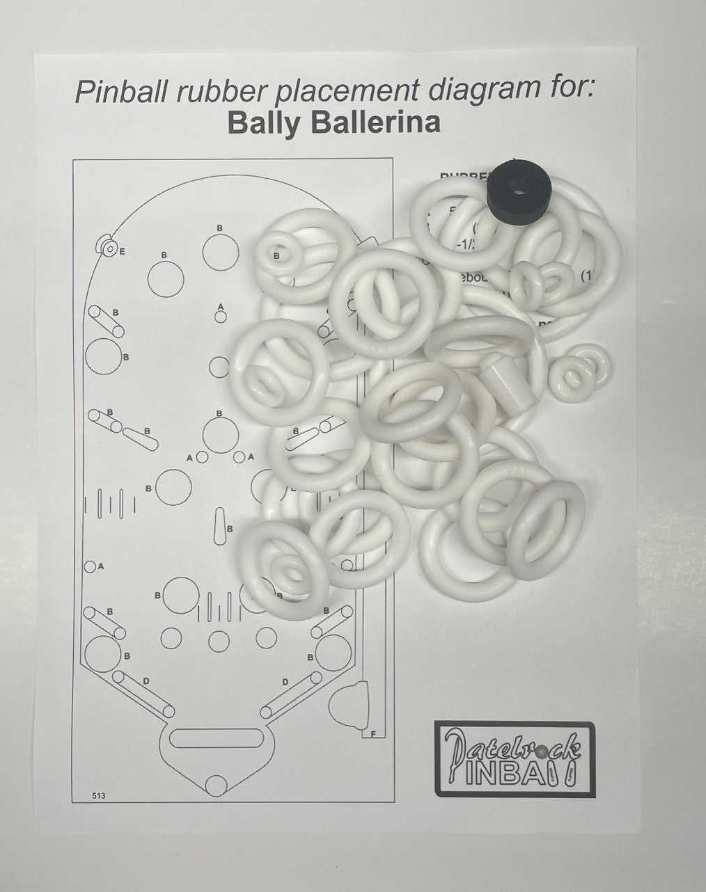 Bally Ballerina Pinball Machine Rubber Ring Kit