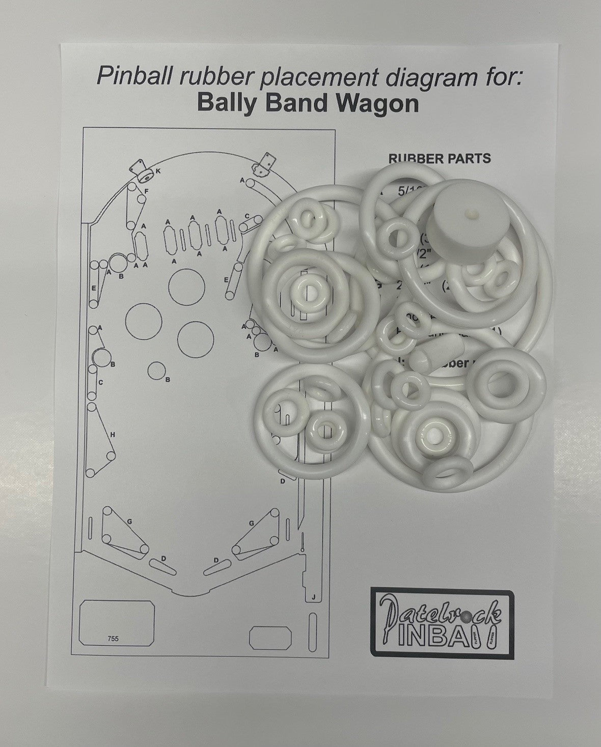 Bally Band Wagon Pinball Machine Rubber Ring Kit