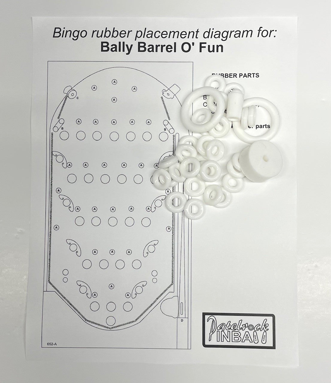 Bally Barrel O` Fun Bingo Machine Rubber Ring Kit