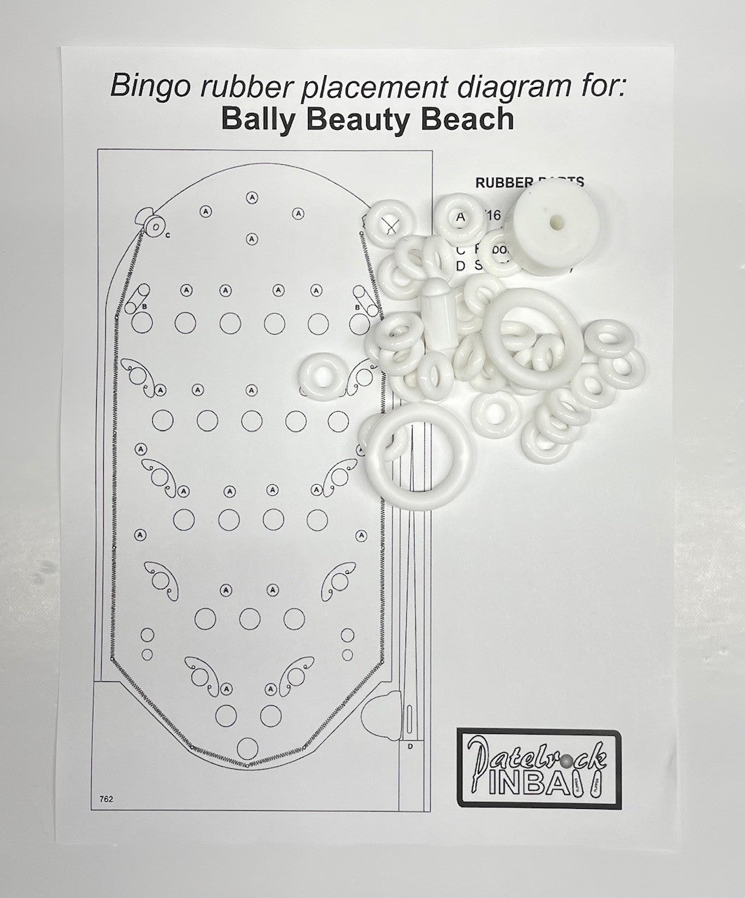 Bally Beauty Beach Bingo Machine Rubber Ring Kit