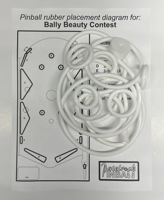 Bally Beauty Contest Pinball Machine Rubber Ring Kit