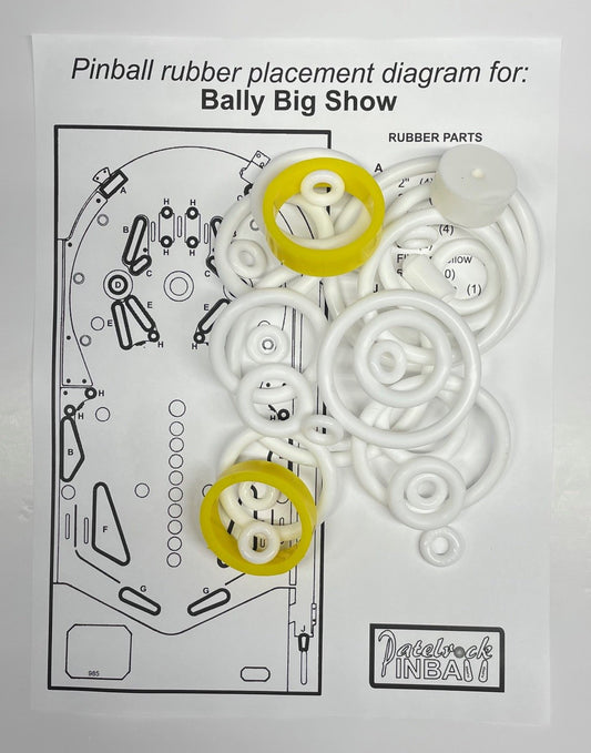 Bally Big Show Pinball Machine Rubber Ring Kit