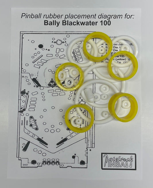 Bally Blackwater 100 Pinball Machine Rubber Ring Kit