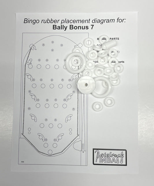 Bally Bonus 7 Bingo Machine Rubber Ring Kit