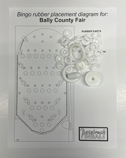 Bally County Fair Bingo Machine Rubber Ring Kit