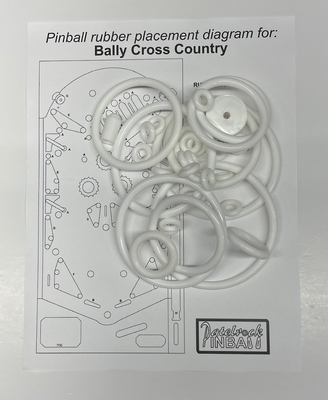 Bally Cross Country Pinball Machine Rubber Ring Kit