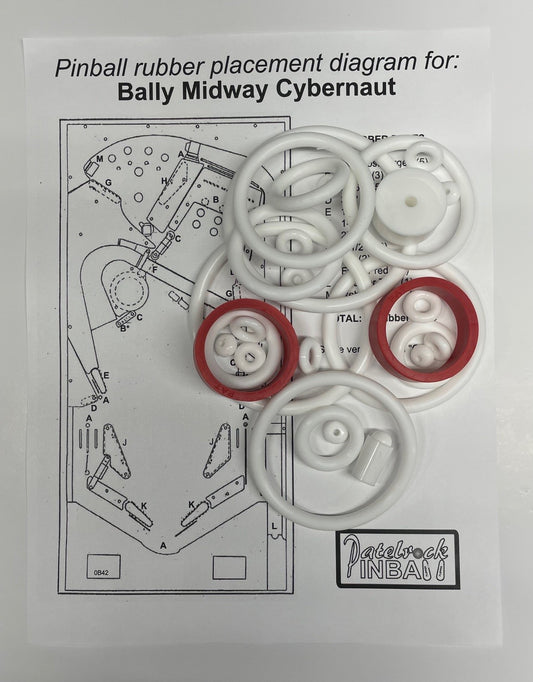 Bally Cybernaut Pinball Machine Rubber Ring Kit