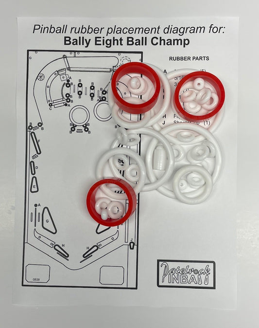 Bally Eight Ball Champ Pinball Machine Rubber Ring Kit